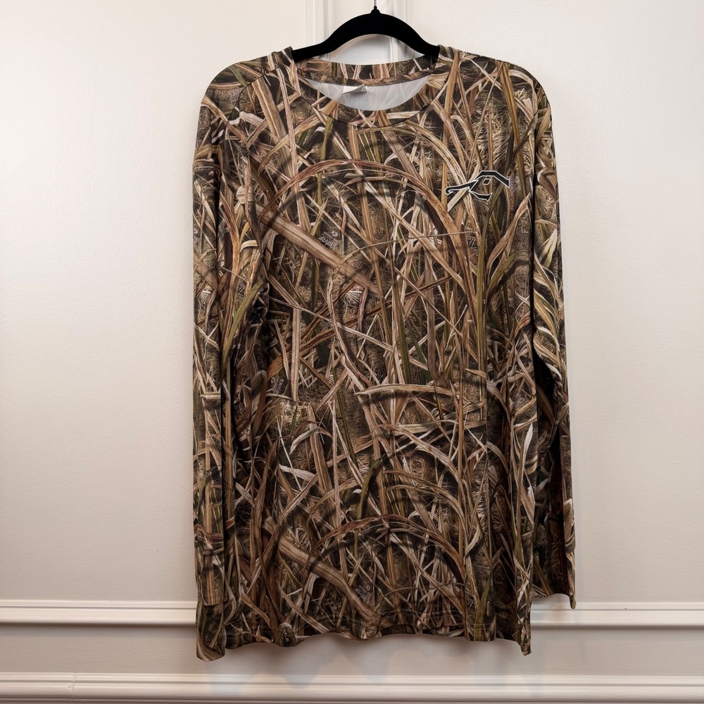 Drake Waterfowl Mossy Oak Shadow Grass Blades Camo Performance Shirt Mens Large